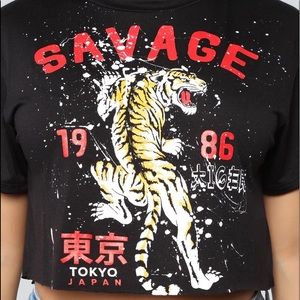 NWT Tiger cropped top